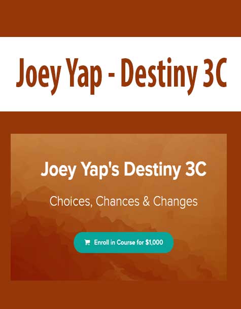 [Download Now] Joey Yap - Destiny 3C