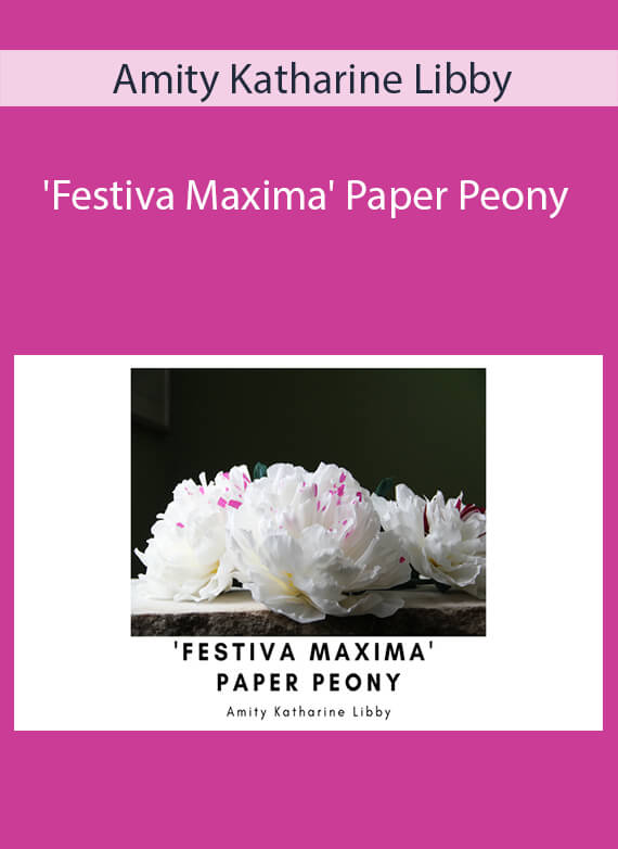 Amity Katharine Libby - 'Festiva Maxima' Paper Peony